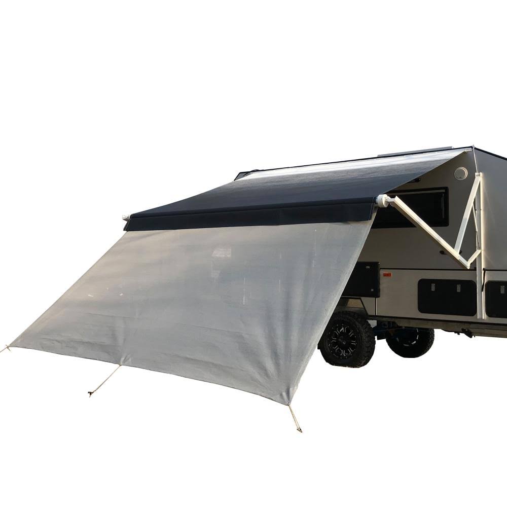 Gray Mesh RV Awning Sun Screen I572
