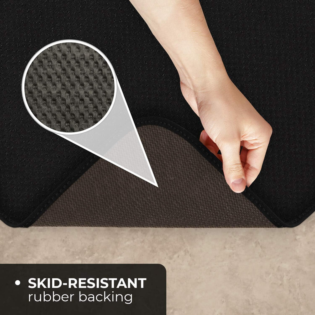 Skid-Resistant Carpet Runner - Black - 8 Feet X 27 Inches X9982