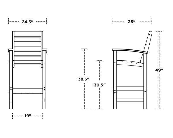 Slate Grey Bar Chair P103