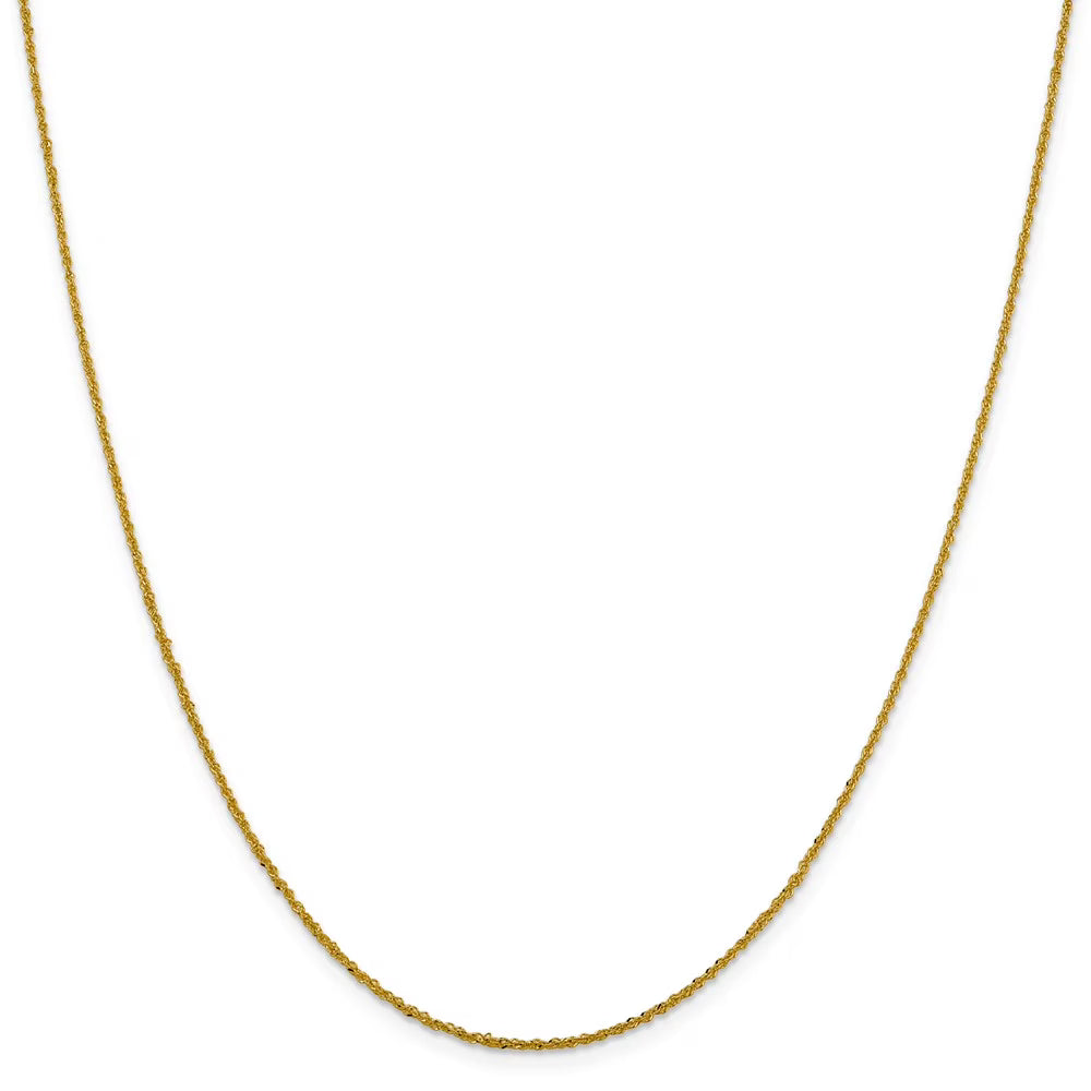14K White Gold 1.3mm Sparkle Chain P8658