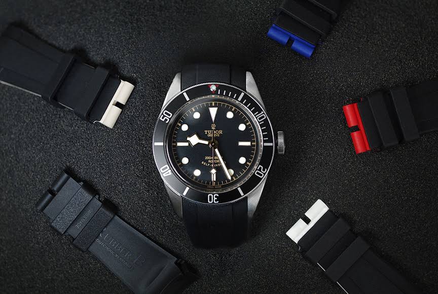 Black Rubber Strap for Heritage Black Bay 41mm V542851
