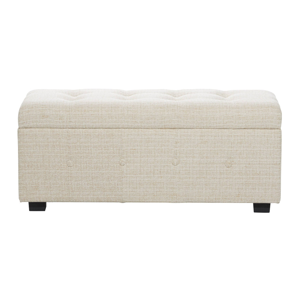 Beige Wood Traditional Storage Bench, Set of 3 B778