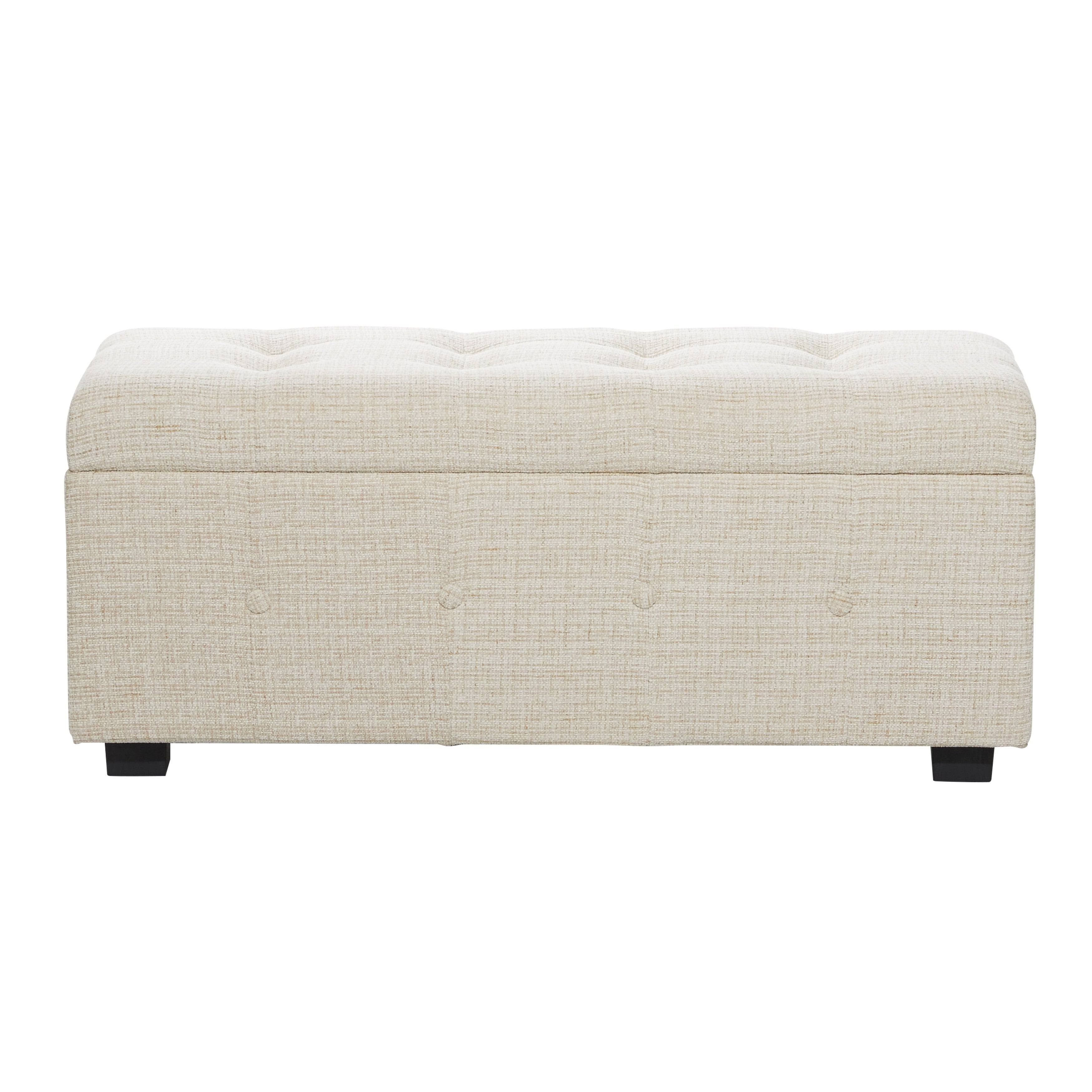 Beige Wood Traditional Storage Bench, Set of 3 B778
