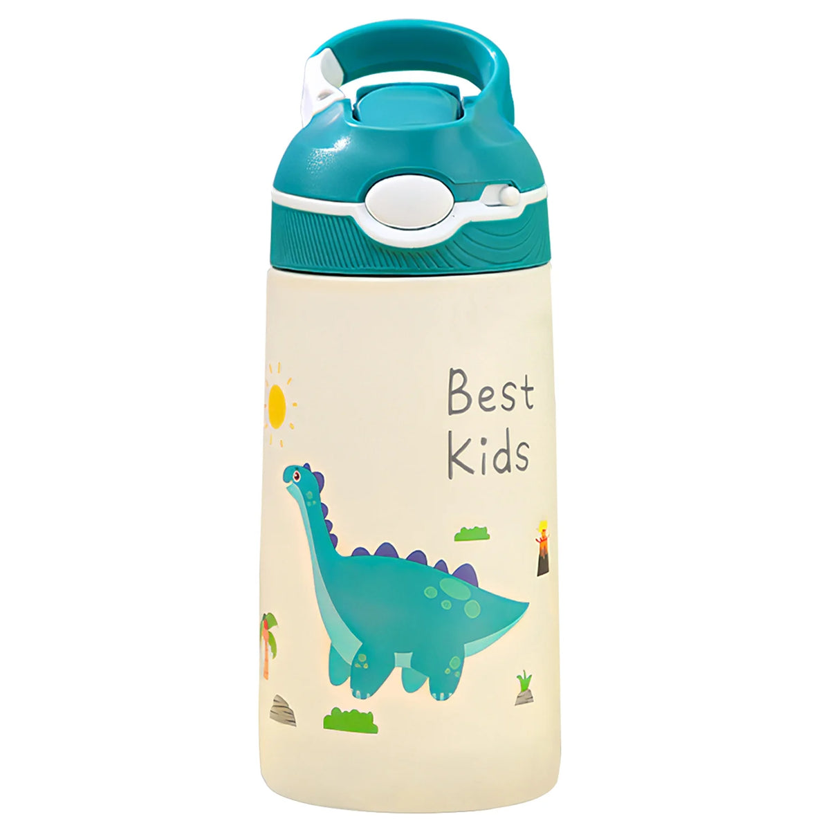 13.5Oz Insulated Stainless Steel Kids Water Bottle with Straw R9545