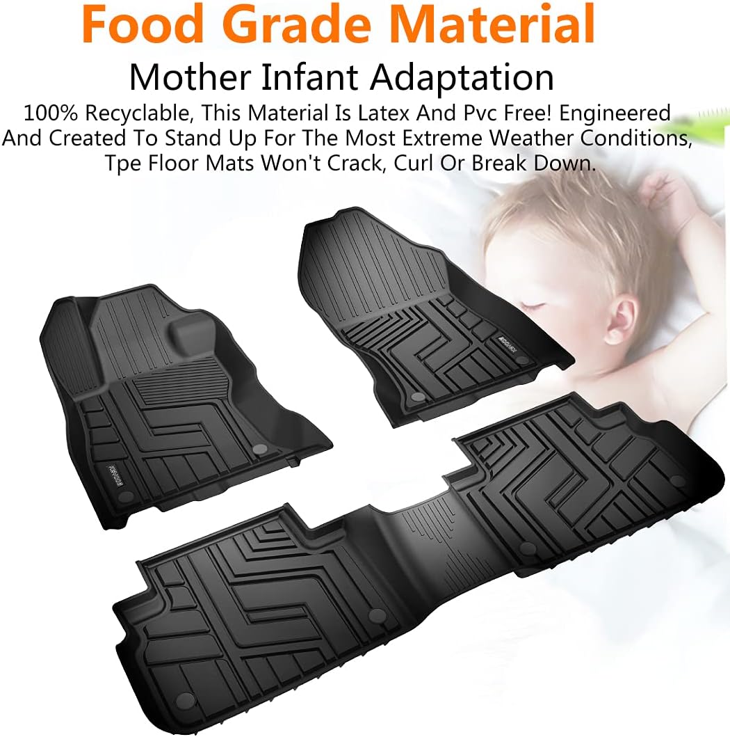Black TPE Car Floor Mats for Subaru Forester P598