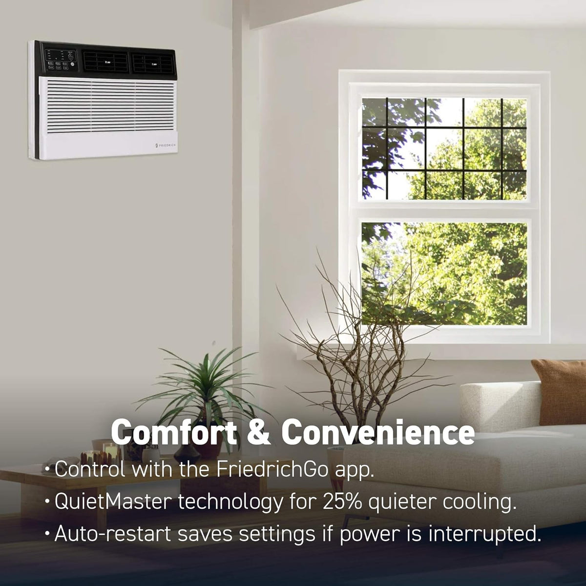 White Smart Air Conditioner Window Unit, 8000 BTU C34166