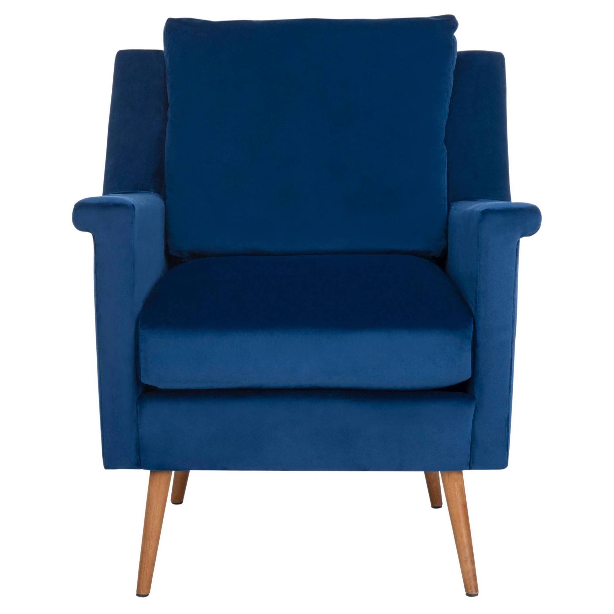Navy Mid Century Arm Chair Z23893