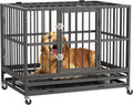 36 Heavy Duty Metal Dog Kennel and Crate, Double Door, Black Z169
