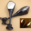 Turn Signal Mirrors For Honda CBR 600RR CBR1000RR Gloss Black Q863919
