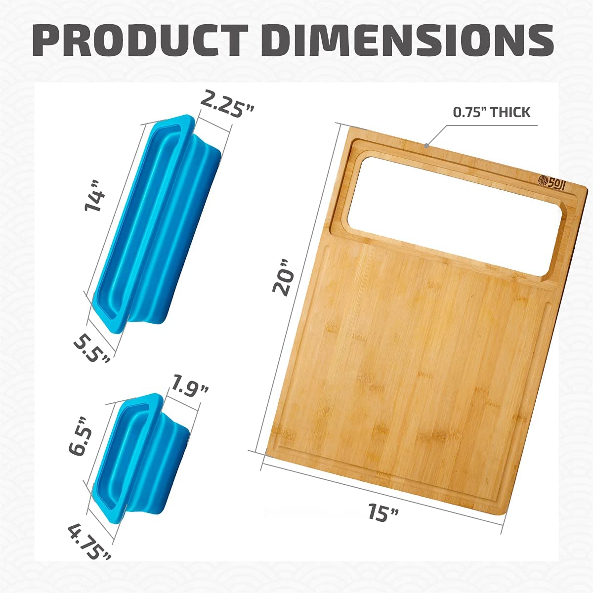 Bamboo Cutting Board With Containers Set Of 9 Over The Sink Chopping Board With Collapsible Strainers O7473