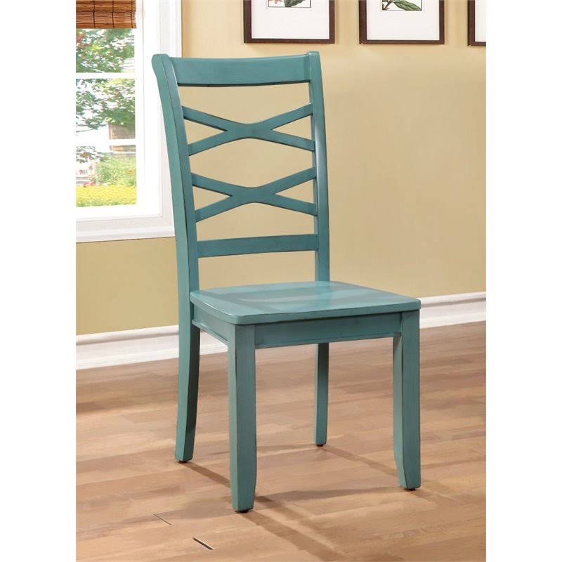 Red and Blue Dining Chair Set of 2 T427263