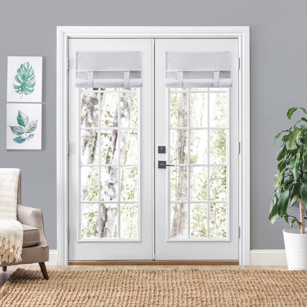 French Door Harmony Shade - 25"X70" Gray G101