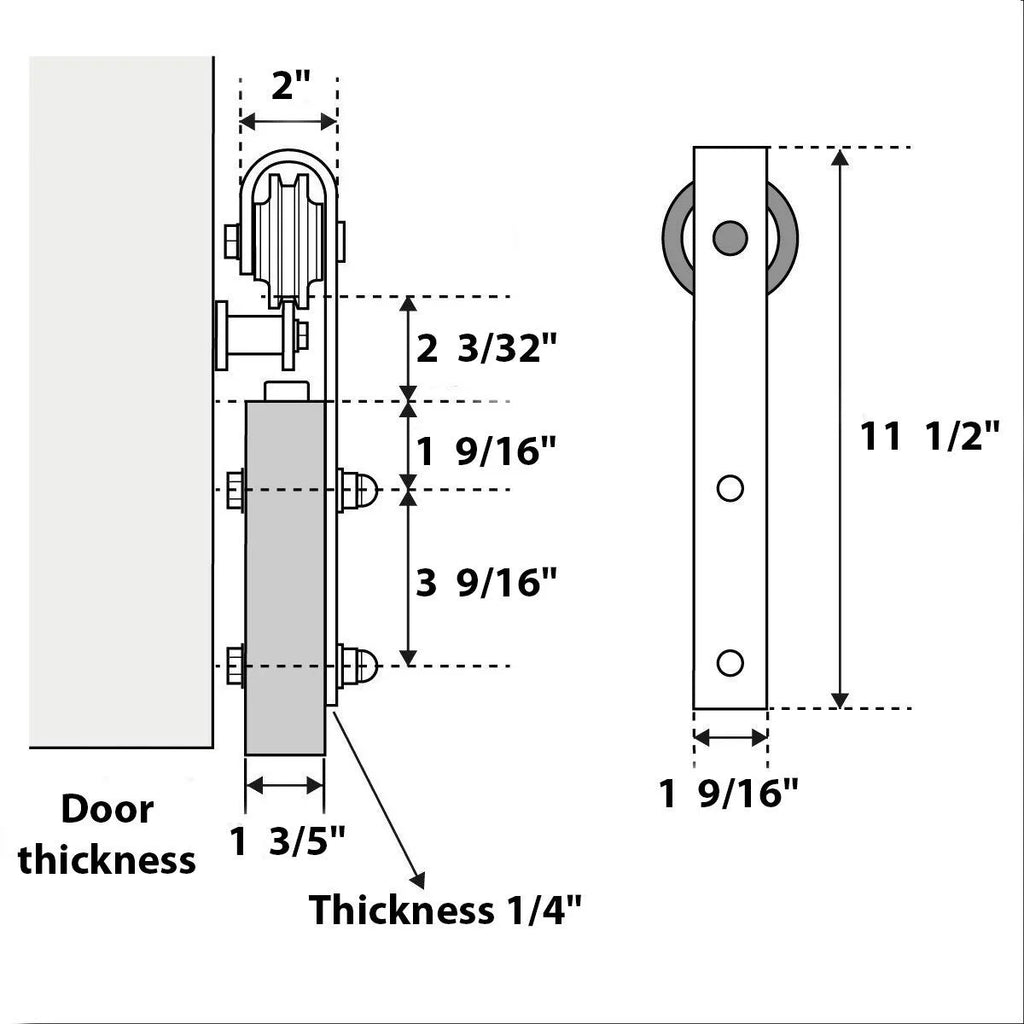 Double Barn Door 36 x 80 inches Solid Panel Interior Doors Y37871