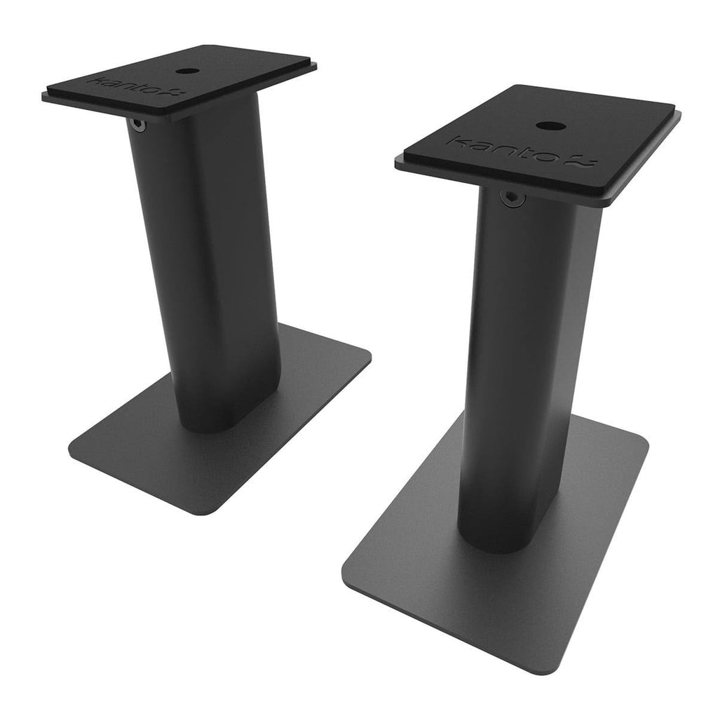 Matte Black Powered Bookshelf Speakers with Bluetooth and Desktop Stands Q9081