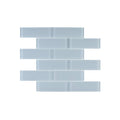 Moonlight Gray Glass Mosaic Subway Tile, 5 Square Feet per Carton Q378