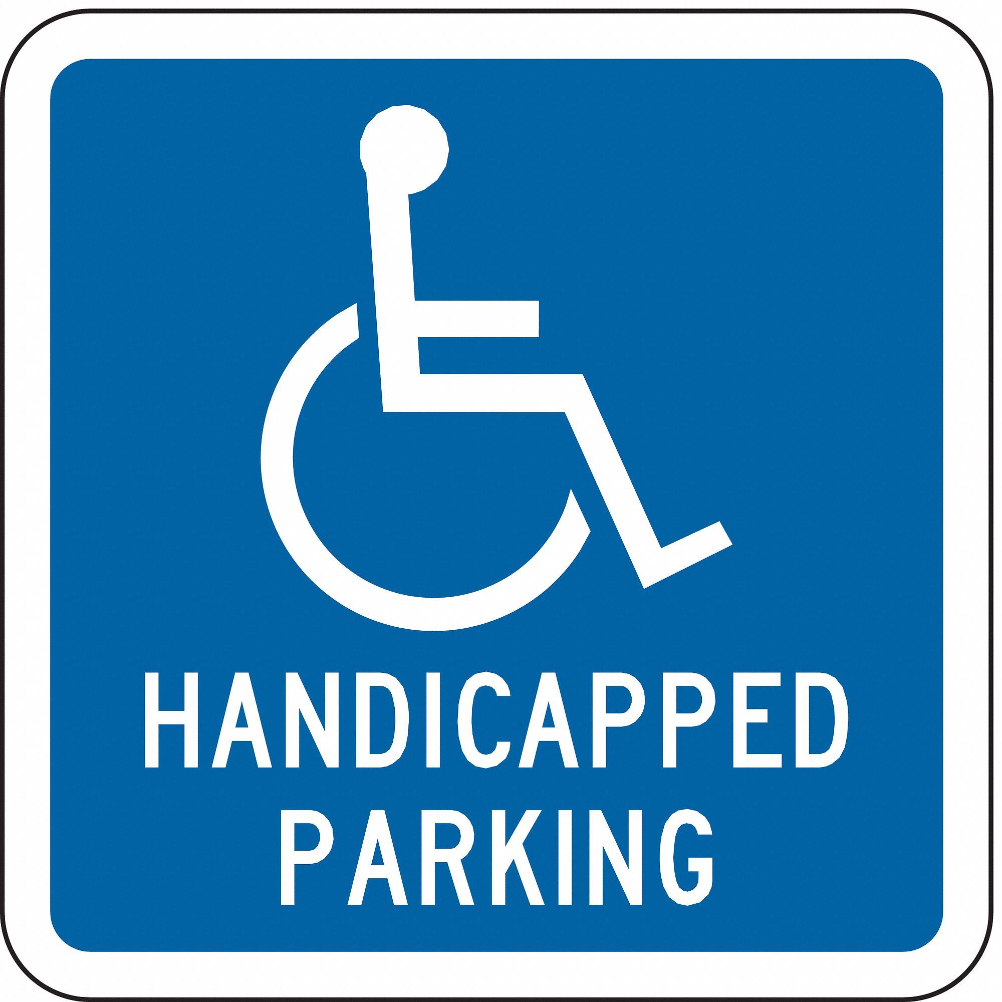 Handicapped Parking Sign 18x22 J335210