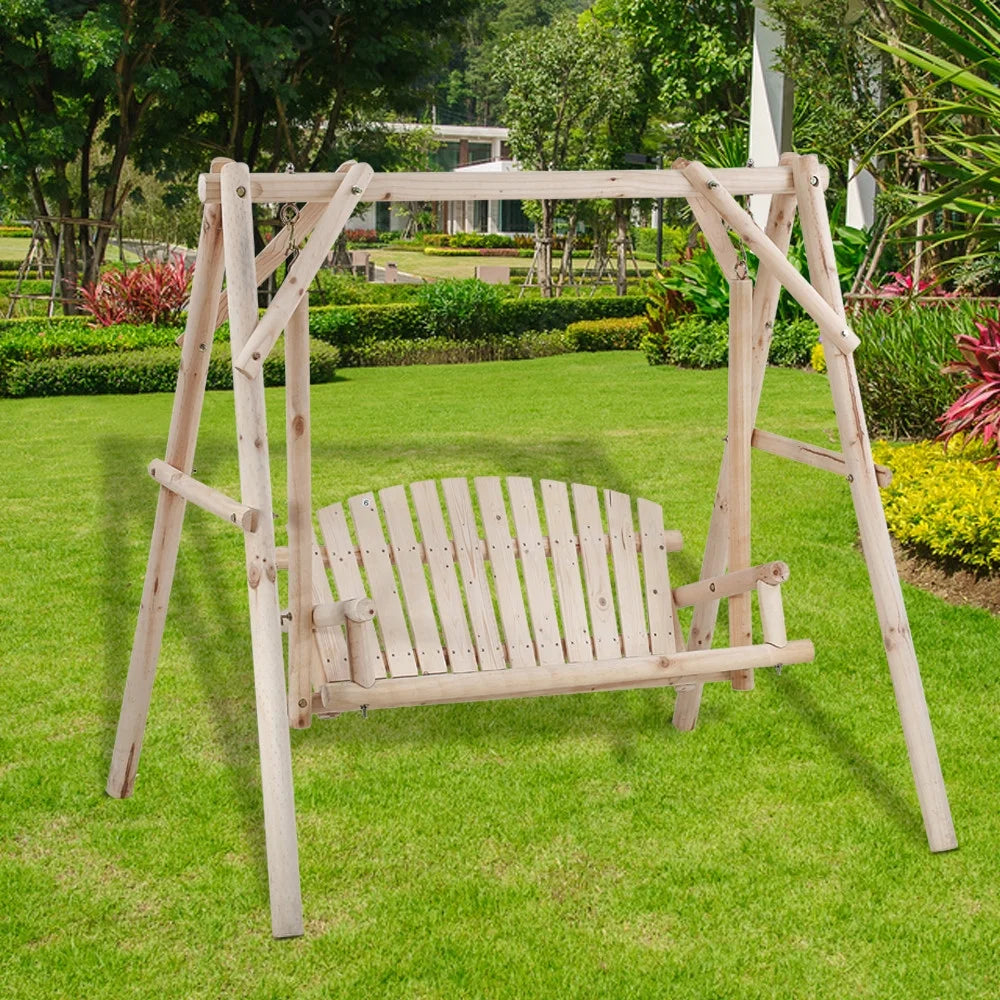 Wooden Swing Chair with A-Frame Stand B4051