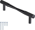 Matte Black 10 Pack 3-3/4 Inch Hole Centers Solid T Bar Cabinet Handles V917