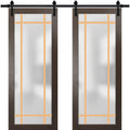 Double Barn Door 36 x 80 inches Solid Panel Interior Doors Y37871
