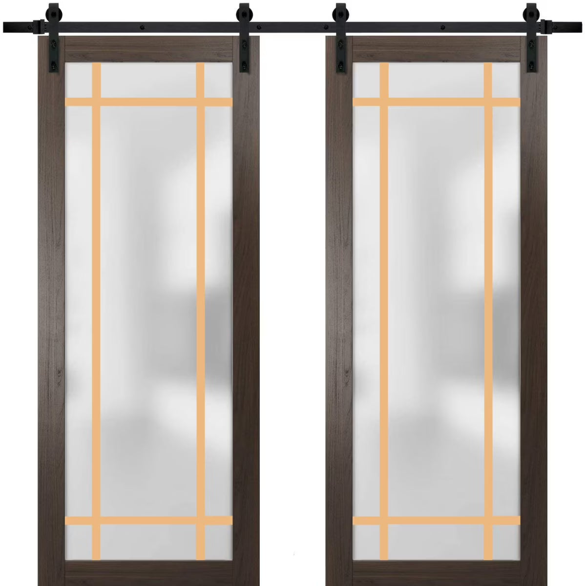 Double Barn Door 36 x 80 inches Solid Panel Interior Doors Y37871