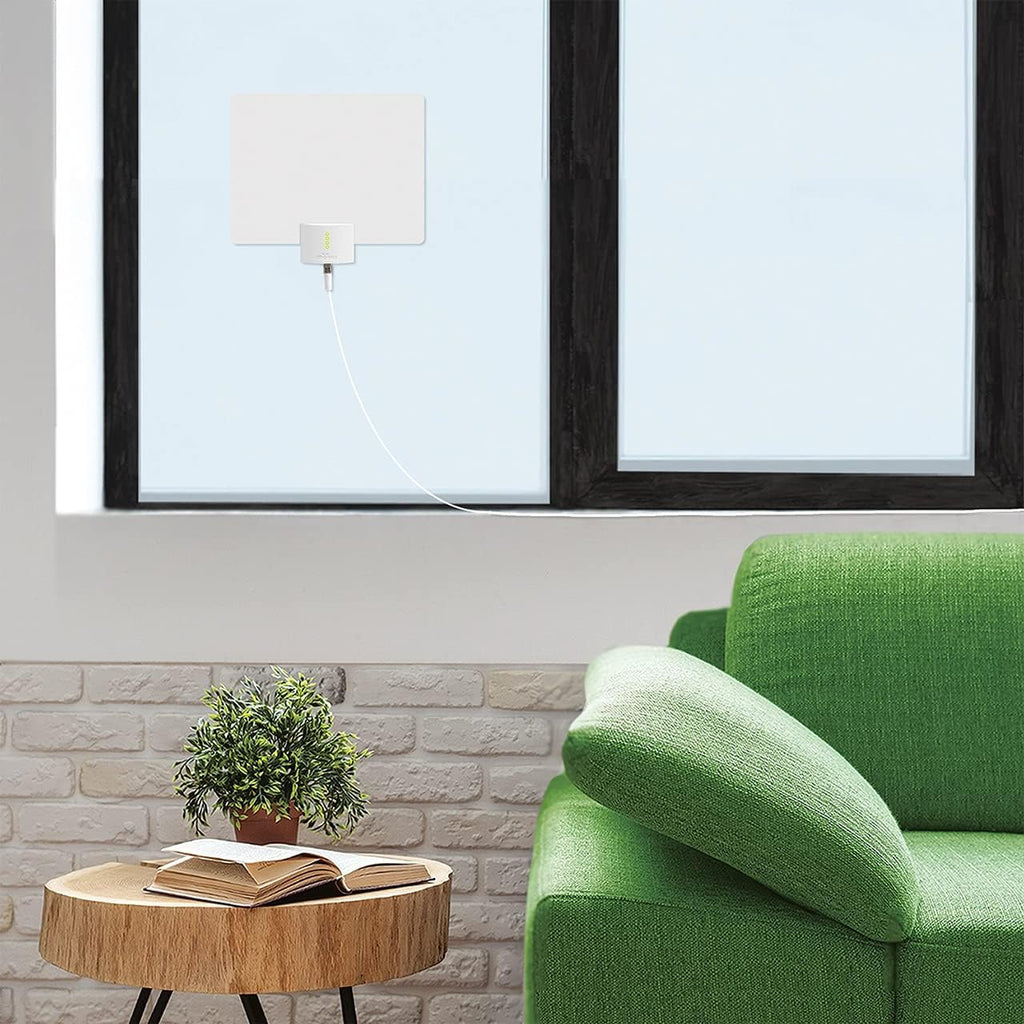 Indoor HDTV Antenna, 60-Mile Range, Multi-Directional, Paper-Thin, 16 ft. Coaxial Cable, 4K-Ready O8319