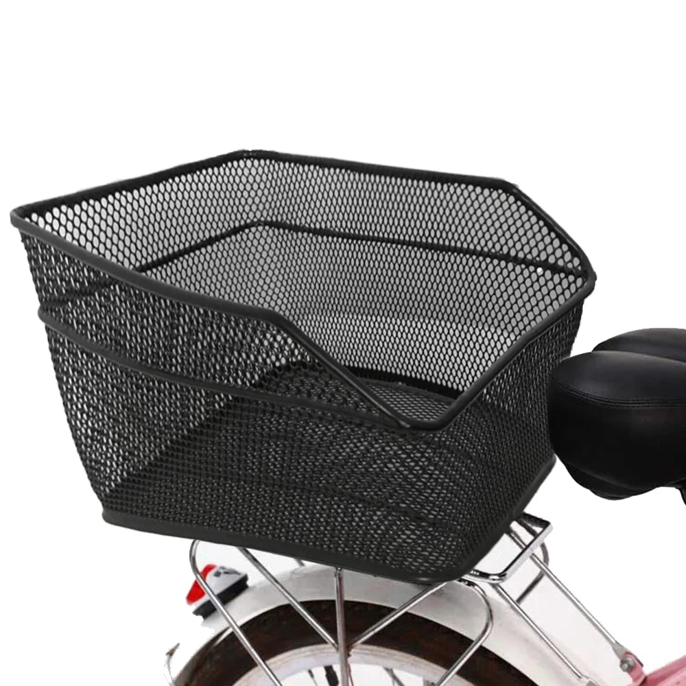 Metal Wire Rear Bike Basket with Rainproof Cover F14597