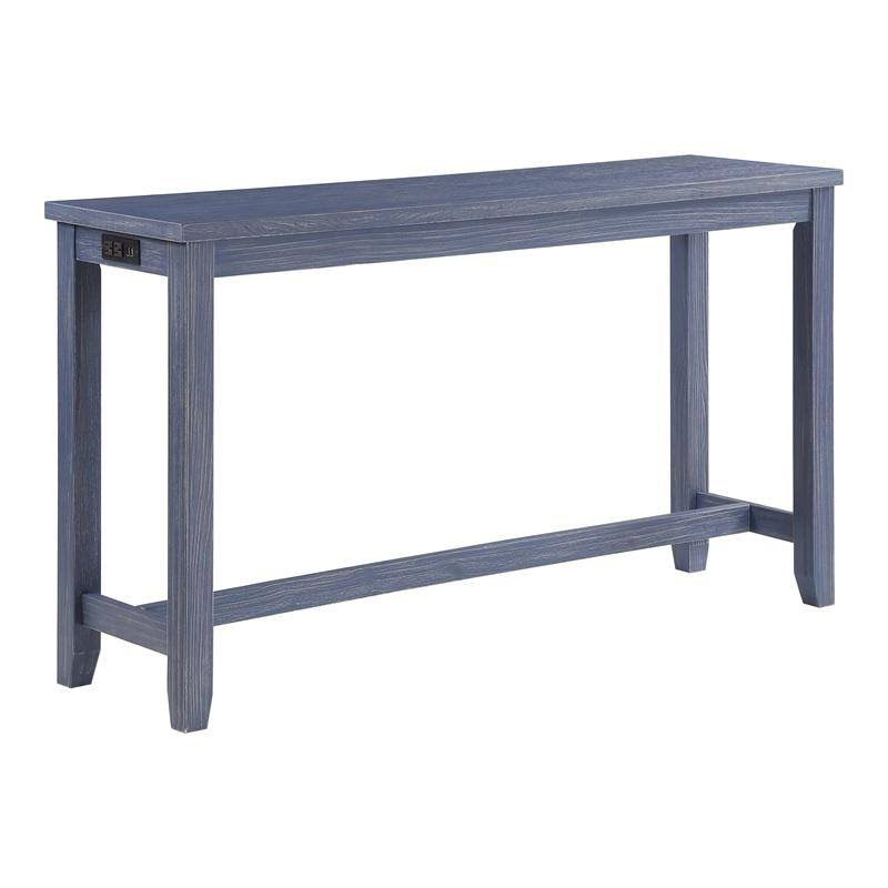 Blue Wood 4-Piece Counter Height Dining Set H3861