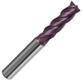 3/4x22 RF100U 4 Flute Variable Helix FIREX Coated Carbide Long Length End Mill, Weldon Shank, 2-1/4x22 LOC, 5x22 OA M27105