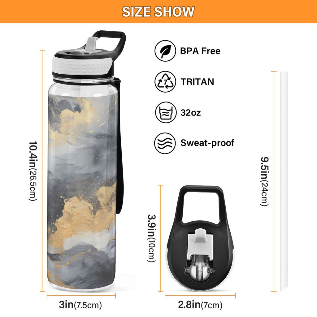 32oz Tritan Leakproof Sports Bottle with Straw S322