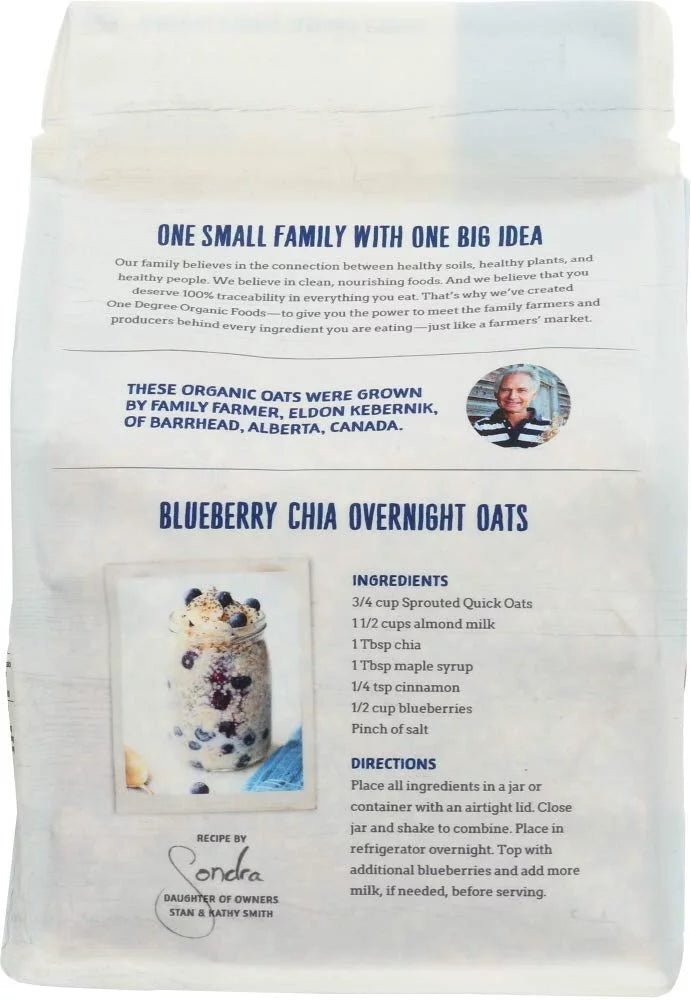Organic Quick Oats - Sprouted - Case of 4 - 24 oz S39226