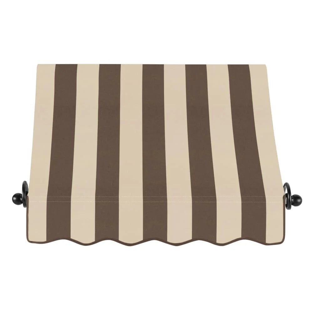 Brown/Tan Stripe Acrylic Fixed Awning W6030
