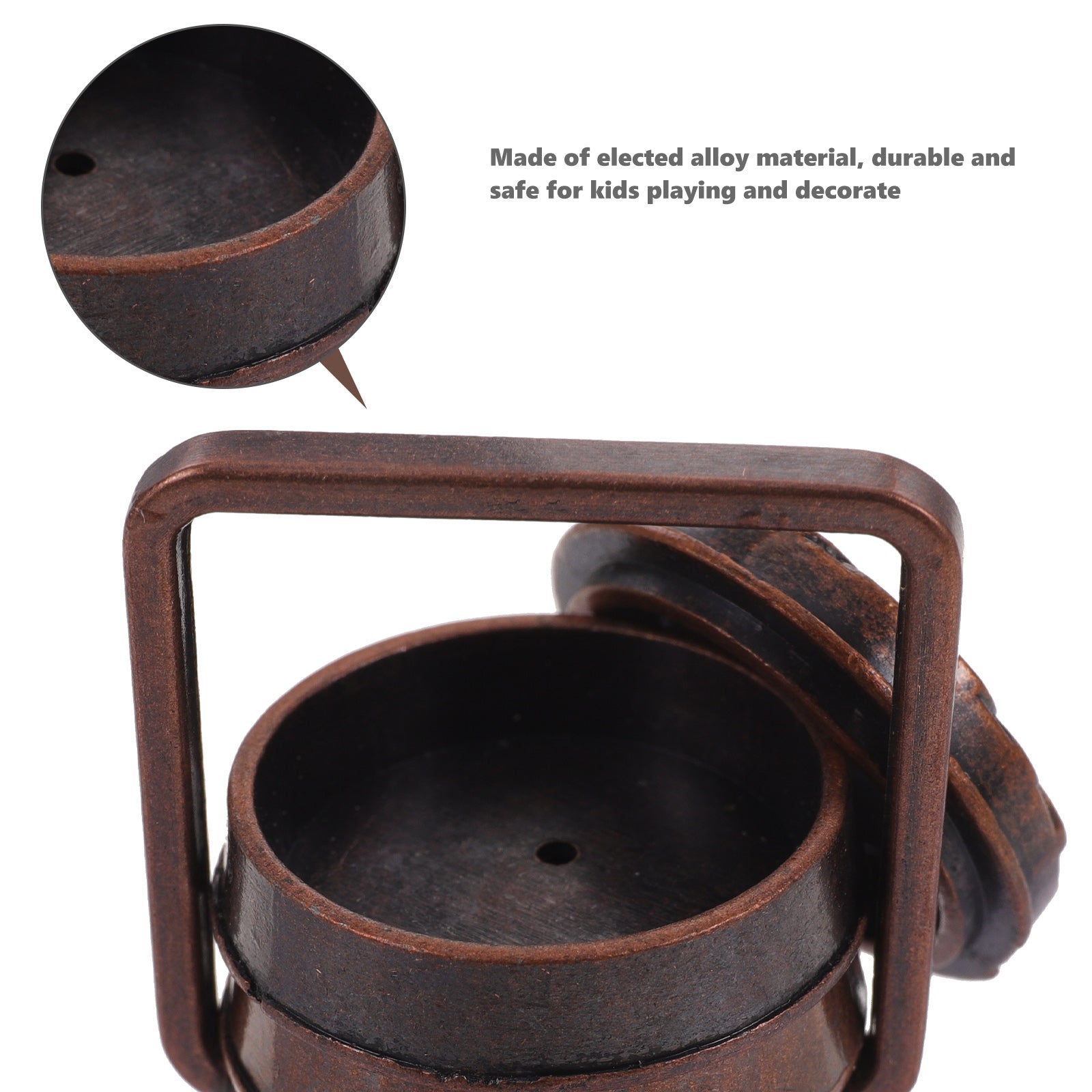 Miniature Metal Basket Doll House Decor U408