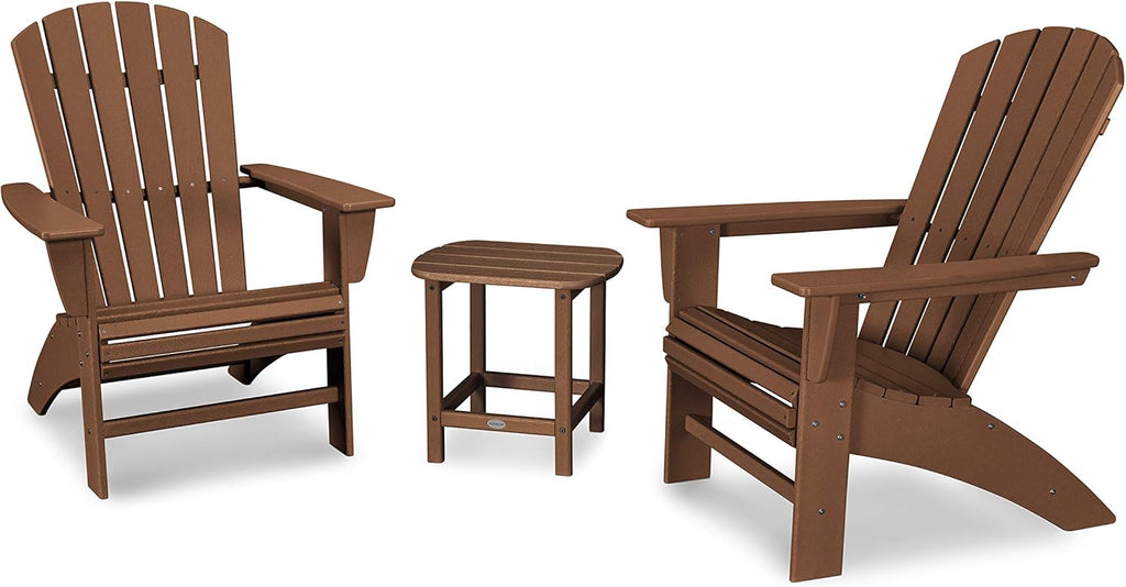 3-Piece Curveback Adirondack Chair Set with Side Table D25601