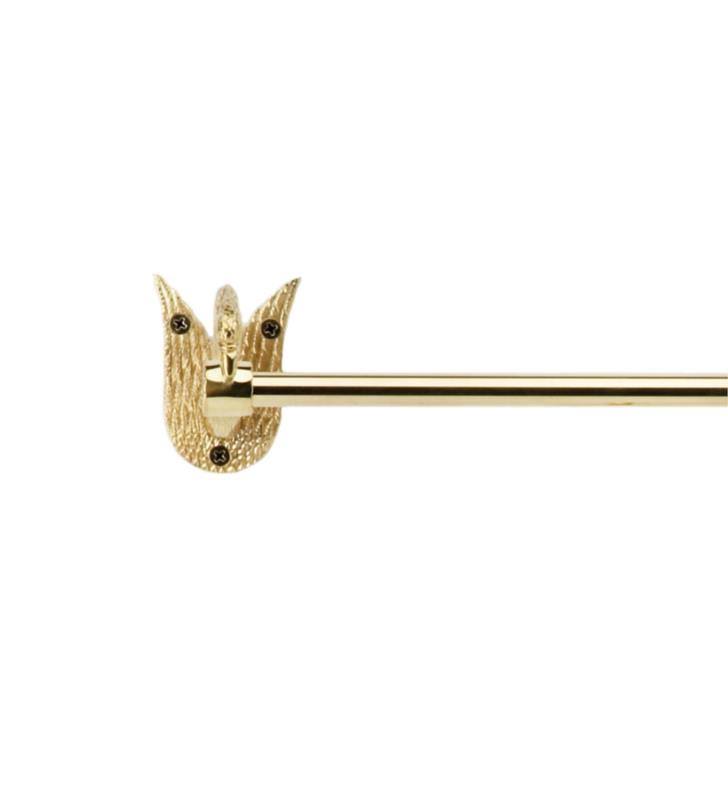 Satin Gold Antiqued Wall Mount Towel Bar X82496