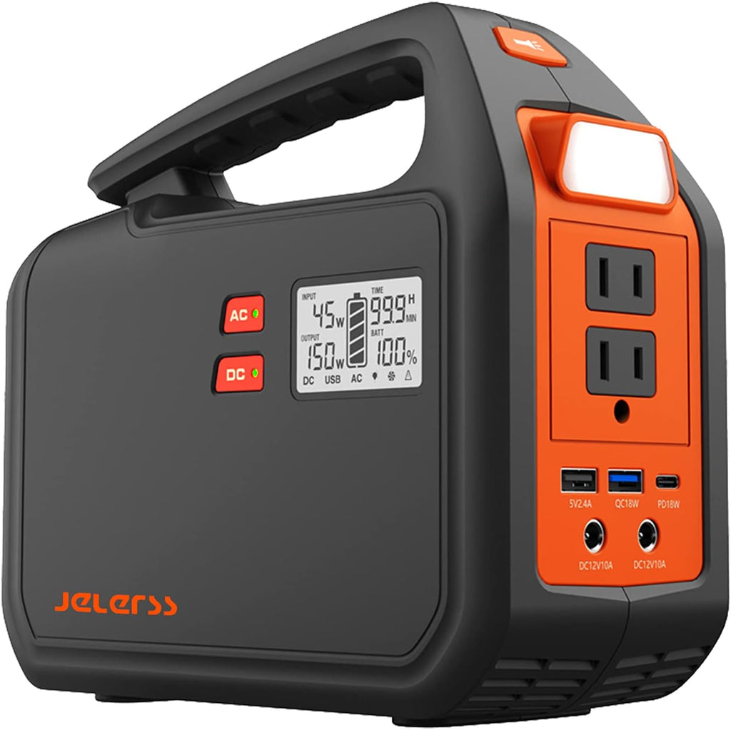 Red 150W Portable Power Station with AC Outlets W1827