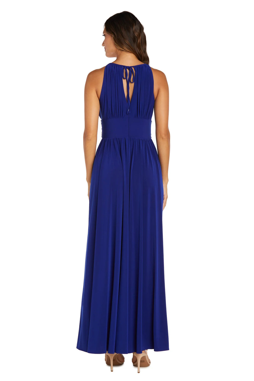 Sleeveless Long Gown With Beaded Waist J6260