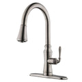 Polished Nickel Single-Handle Pull-Down Kitchen Faucet S5218