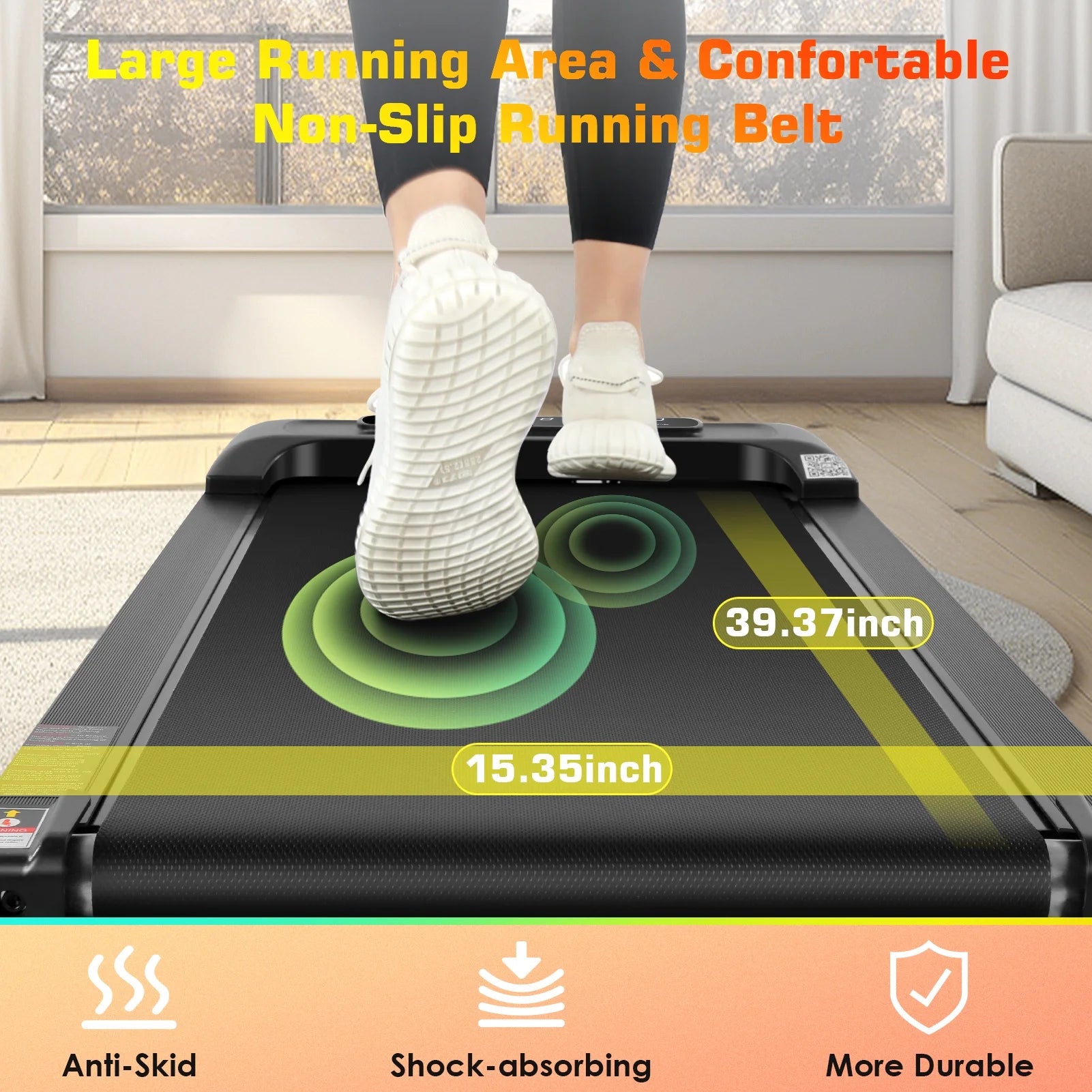 2.5HP Electric Walking Pad Treadmill with LED Display Y6830
