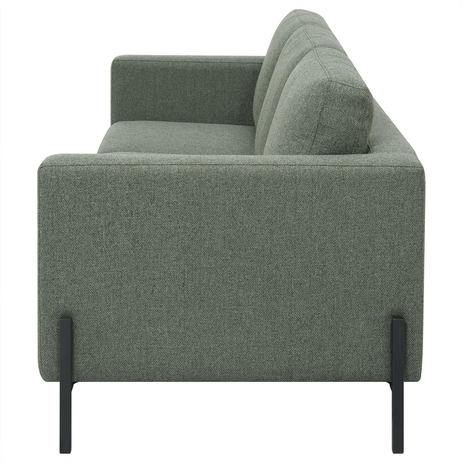 Sage Upholstered Fabric Sofa with Track Arms I3378