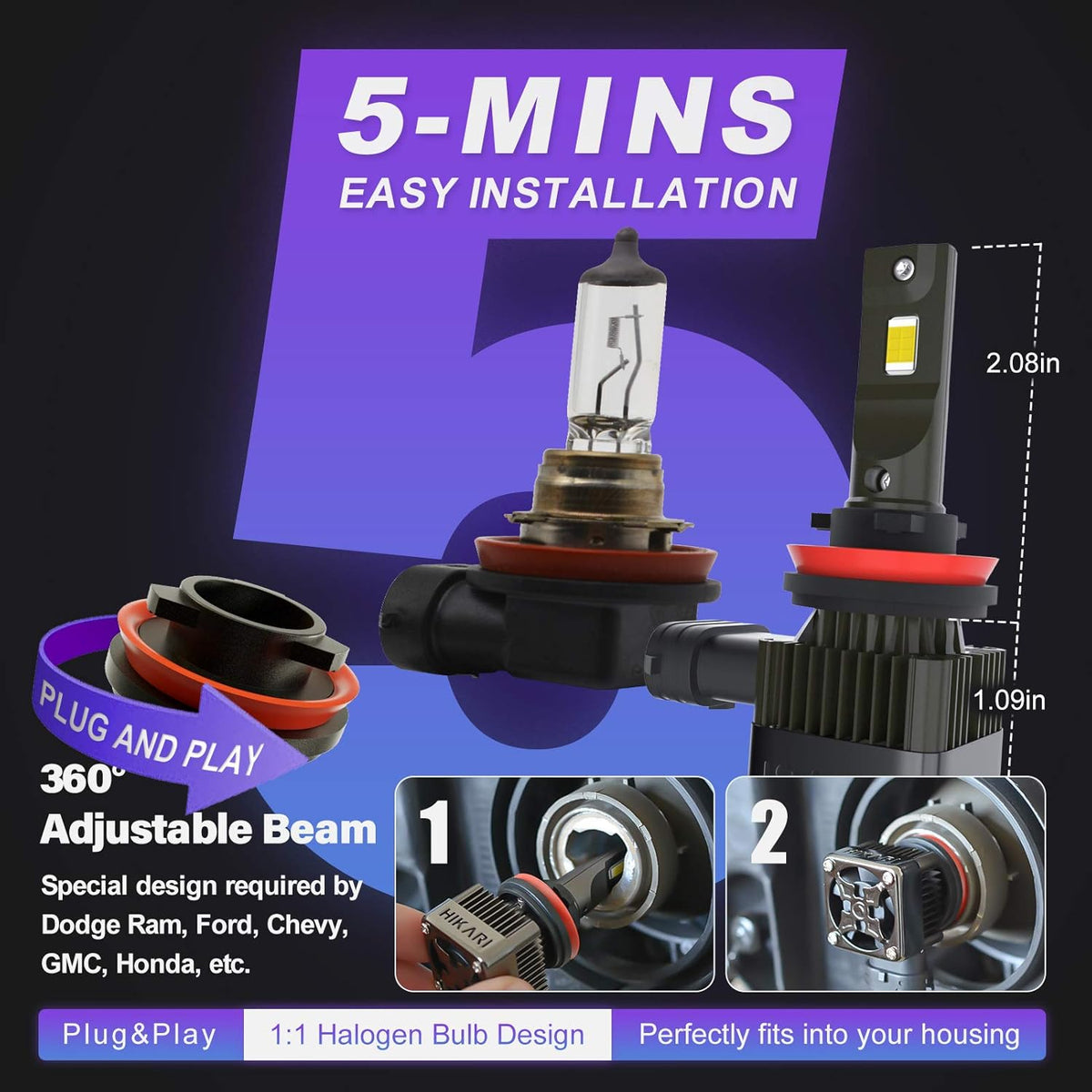 6000K White Wireless LED Bulbs R9595