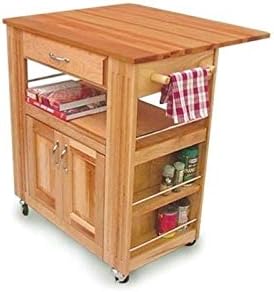 Natural Butcher Block Cart W56350