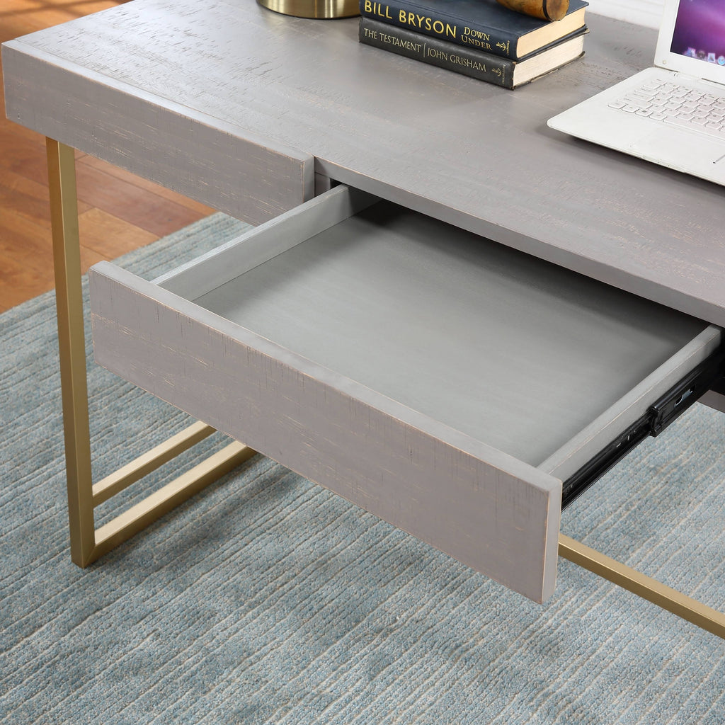 Pink 60-Inch 2-Drawer Desk V22950