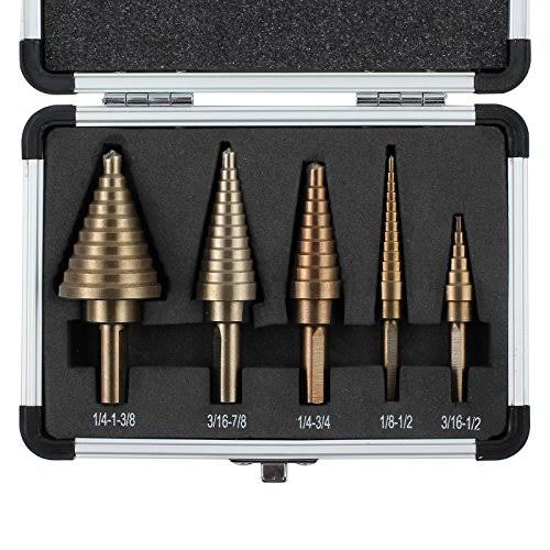 5pcs HSS Cobalt Drill Bit Set with Case E829