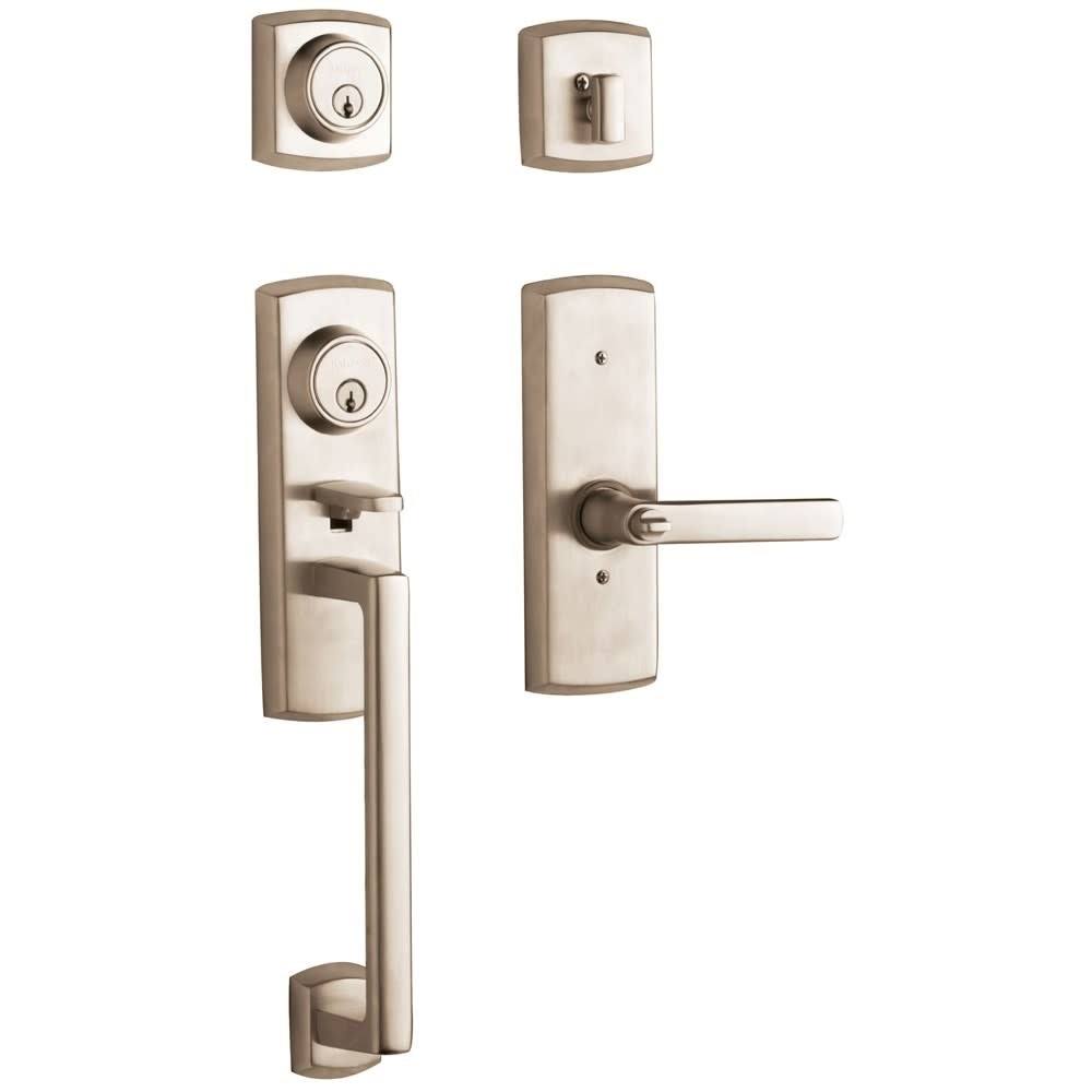 Satin Nickel Single Cylinder Handleset Lever N8404
