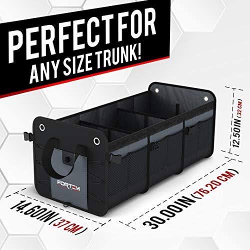 Grey Car Trunk Organizer with 3 Compartments H2998