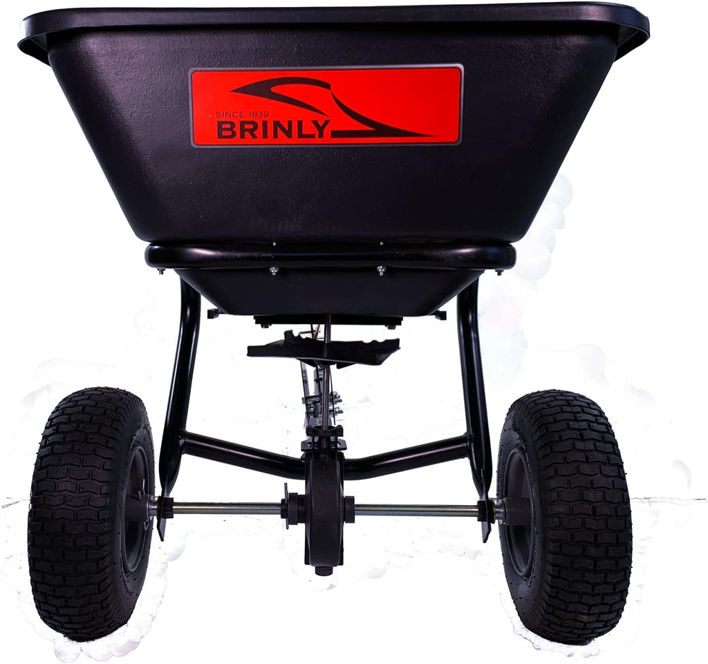 125 lb. Tow Behind Broadcast Spreader with Weatherproof Cover and Universal Hitch A962399