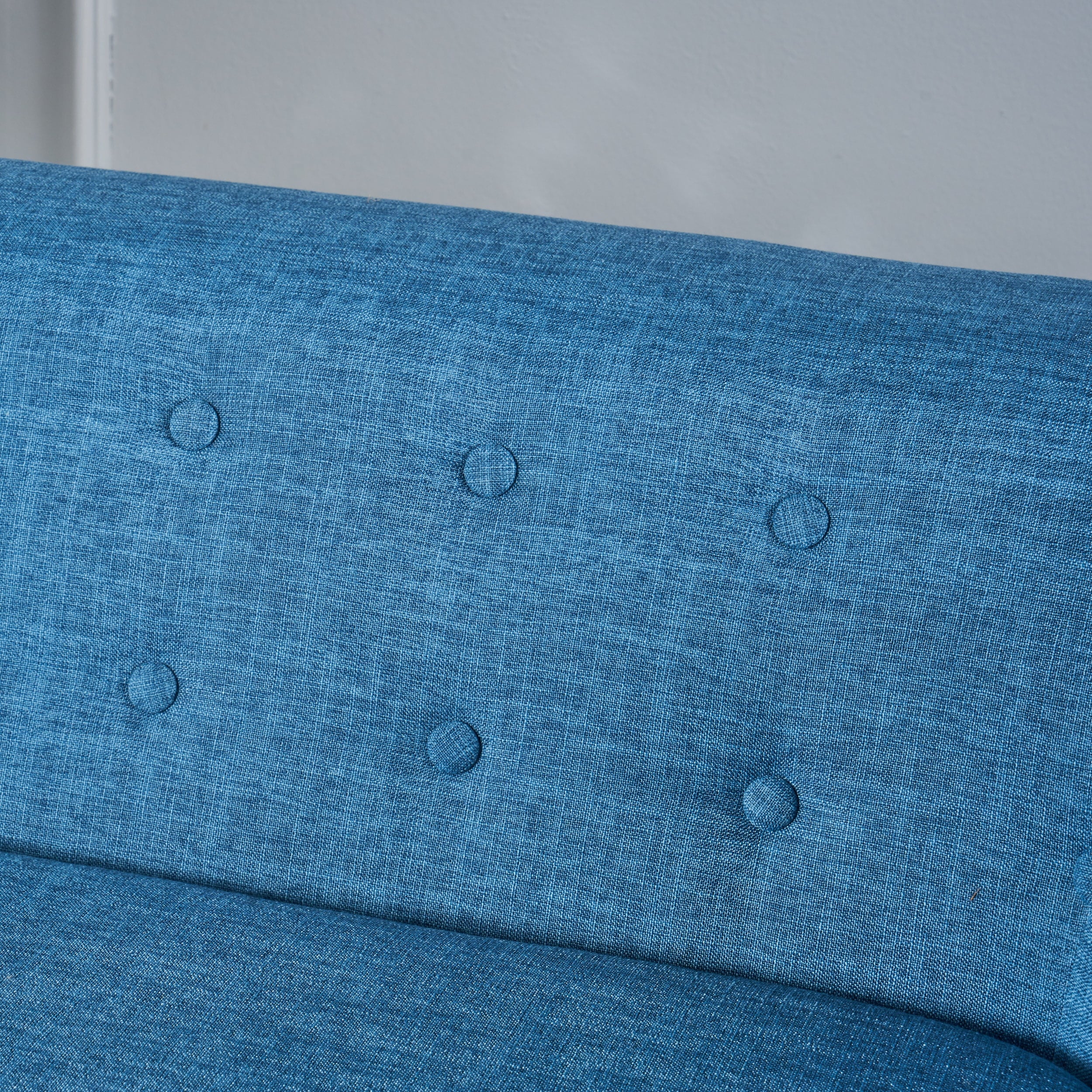 Muted Blue Fabric Loveseat F252