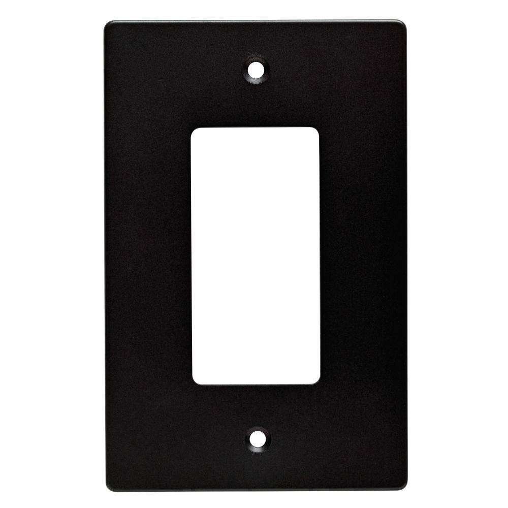 Matte Black Single Rocker Switch Plate (25-Pack) Y242735