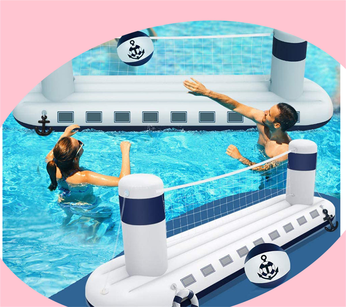 Inflatable Pool Volleyball Game Set with 1 Ball K13118