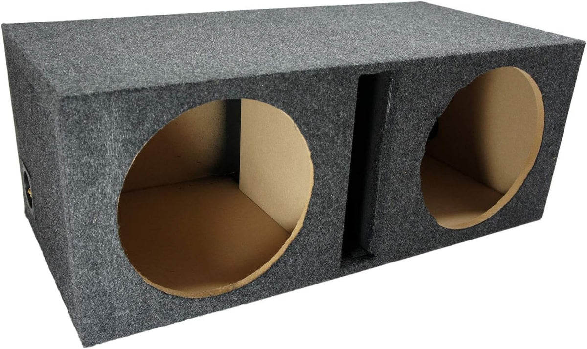 Vented Port Dual 12 Loaded Sub Box Bundle with Amp & Install Kit C794